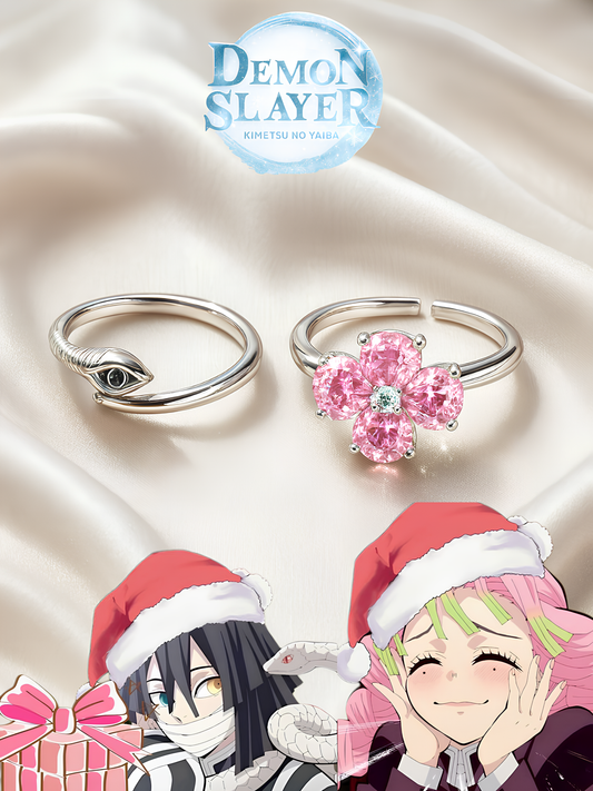 Obanai and Mitsuri Couple Rings Christmas Edition