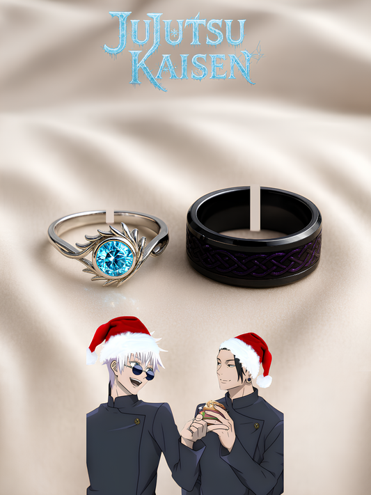Gojo and Geto Matching Rings Christmas Edition