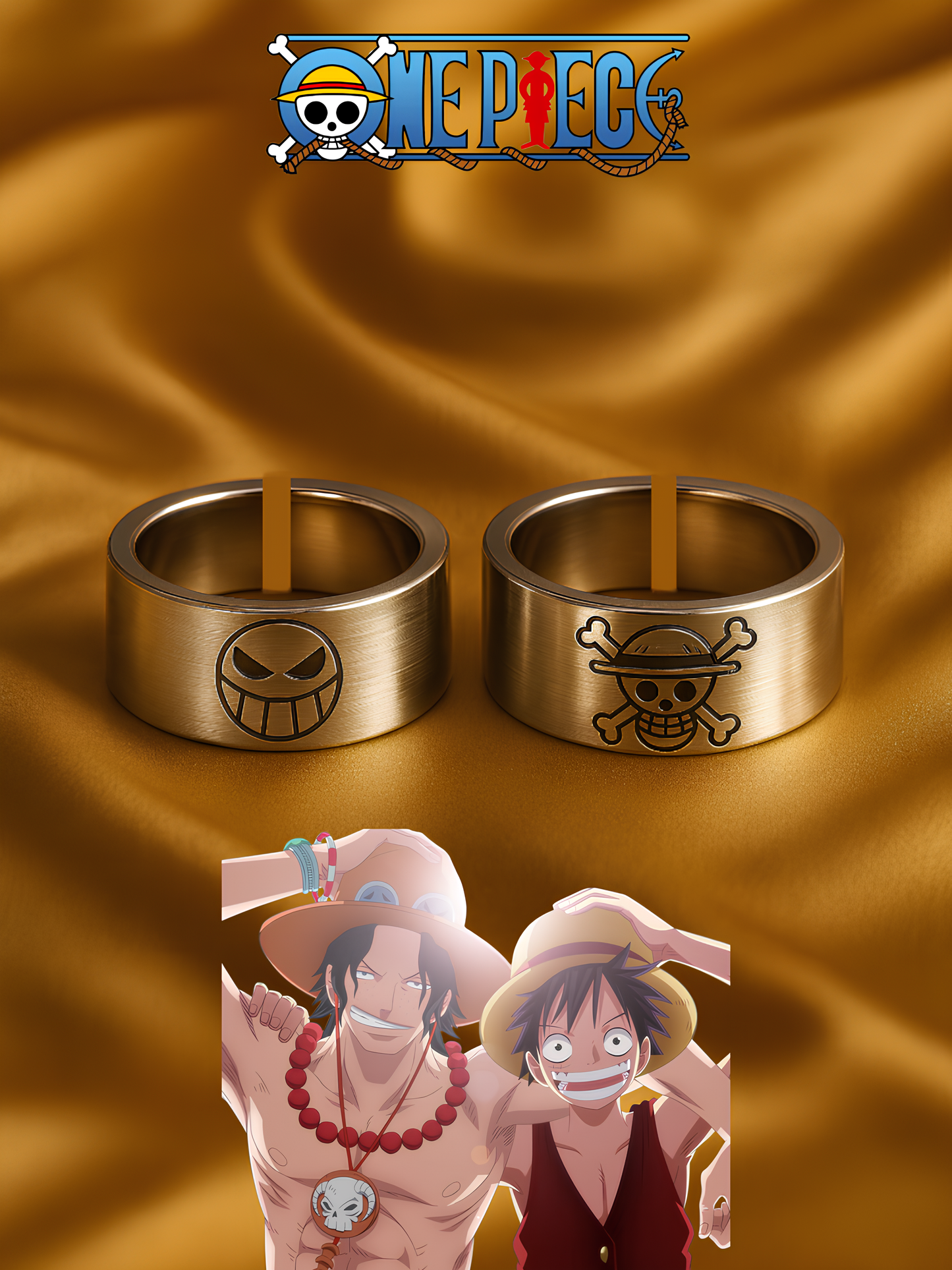 Luffy and Ace Matching Rings