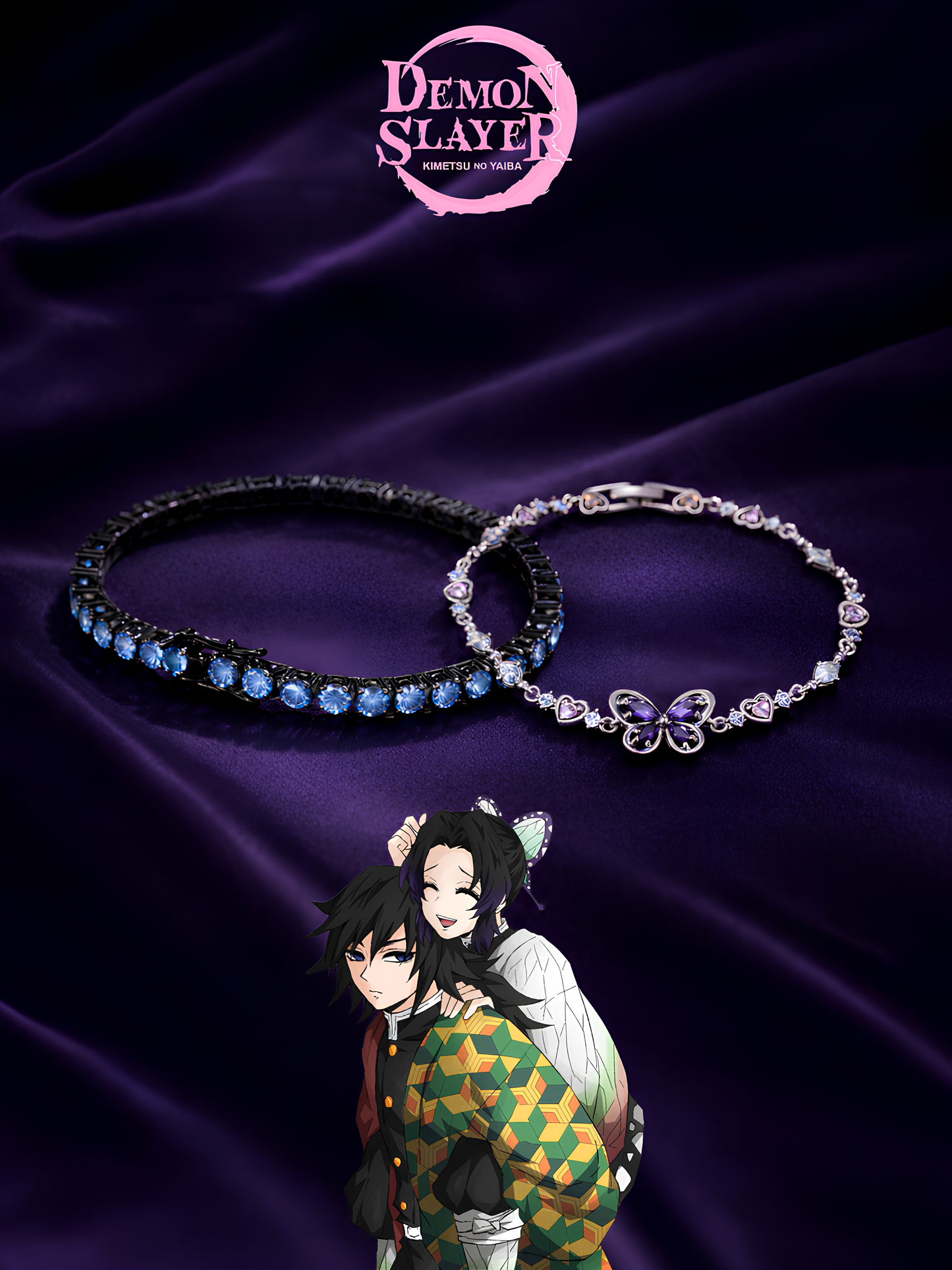 Shinobu and Giyu Couple Bracelets