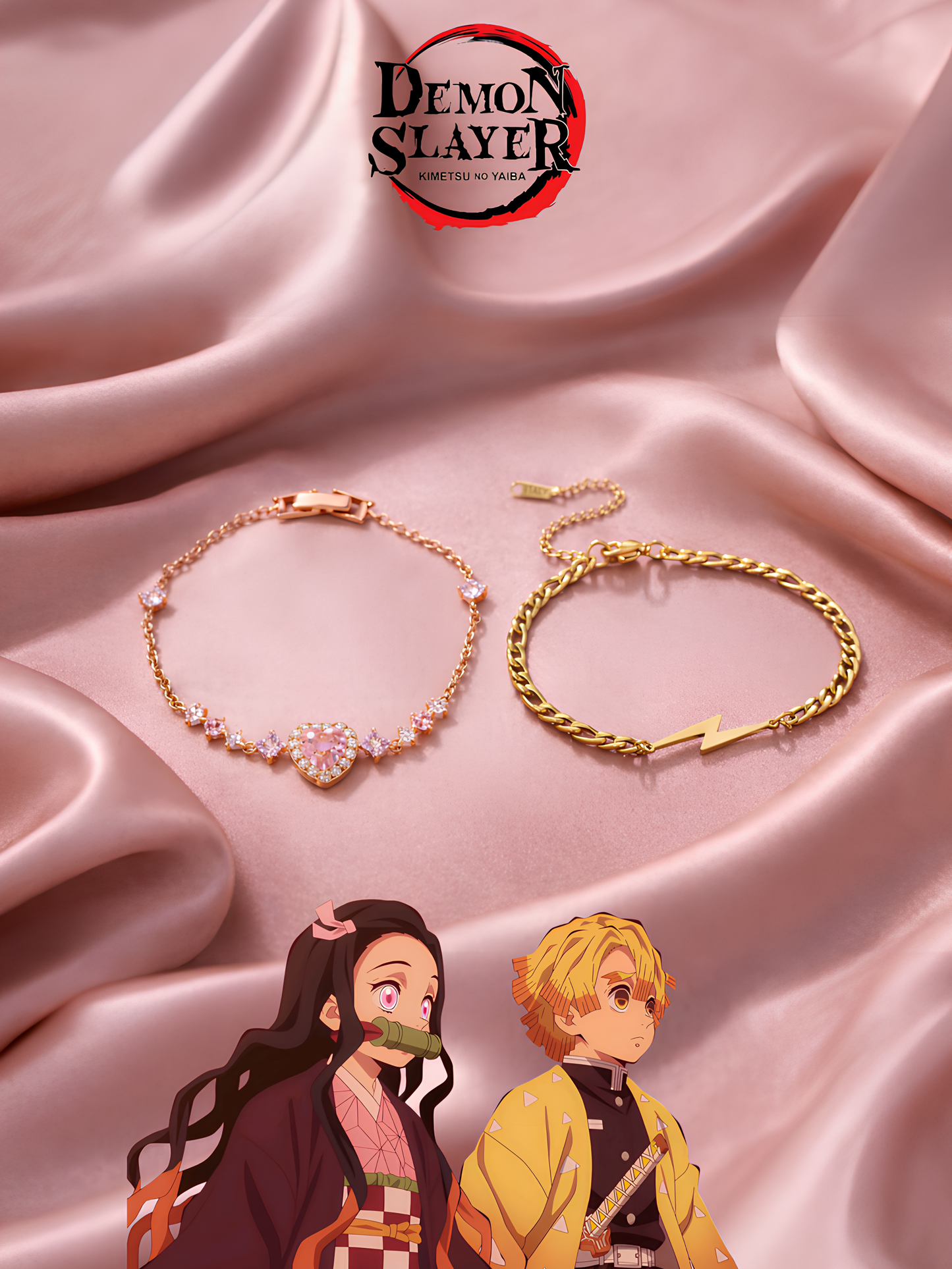Nezuko and Zenitsu Couple Bracelets