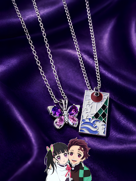 Kanao and Tanjiro Couple Necklaces