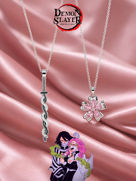Obanai and Mitsuri “Love Coil” Couple Necklaces