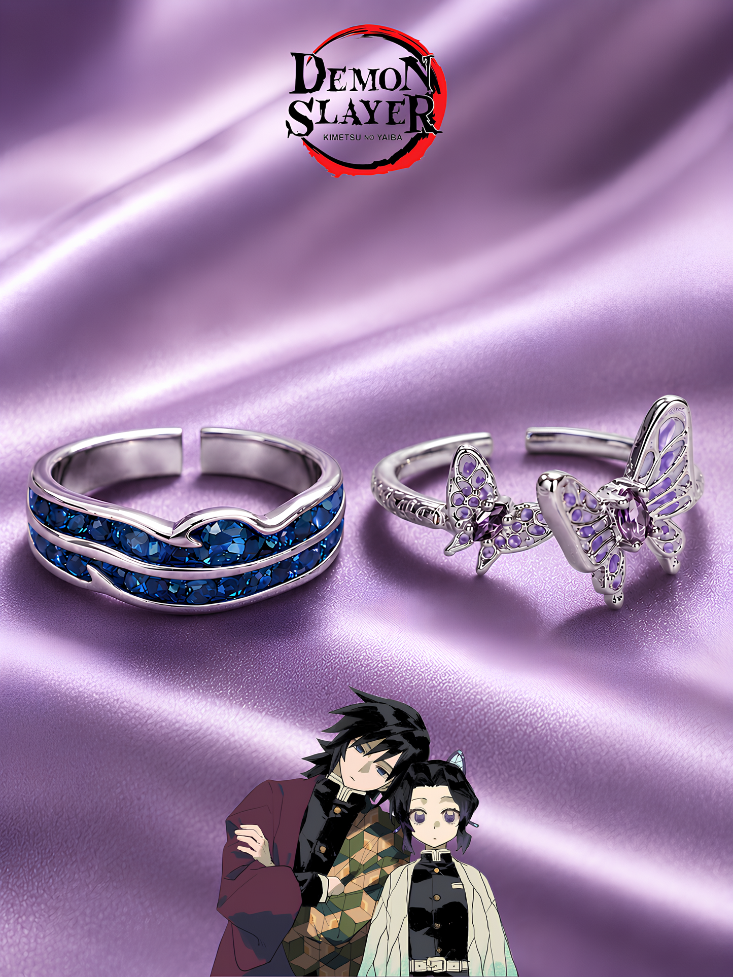 Shinobu and Giyu Couple Rings