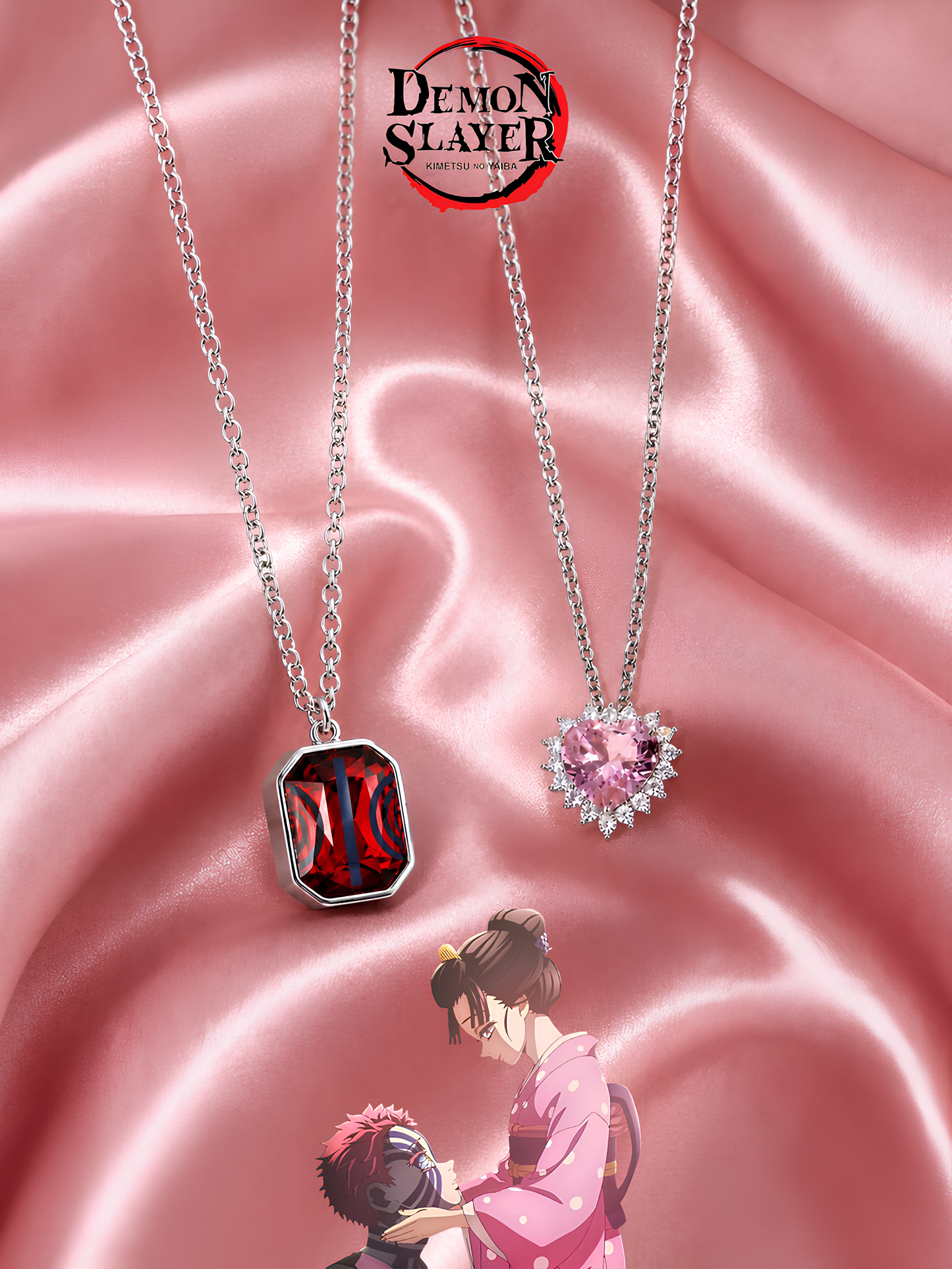 Akaza and Koyuki Couple Necklaces