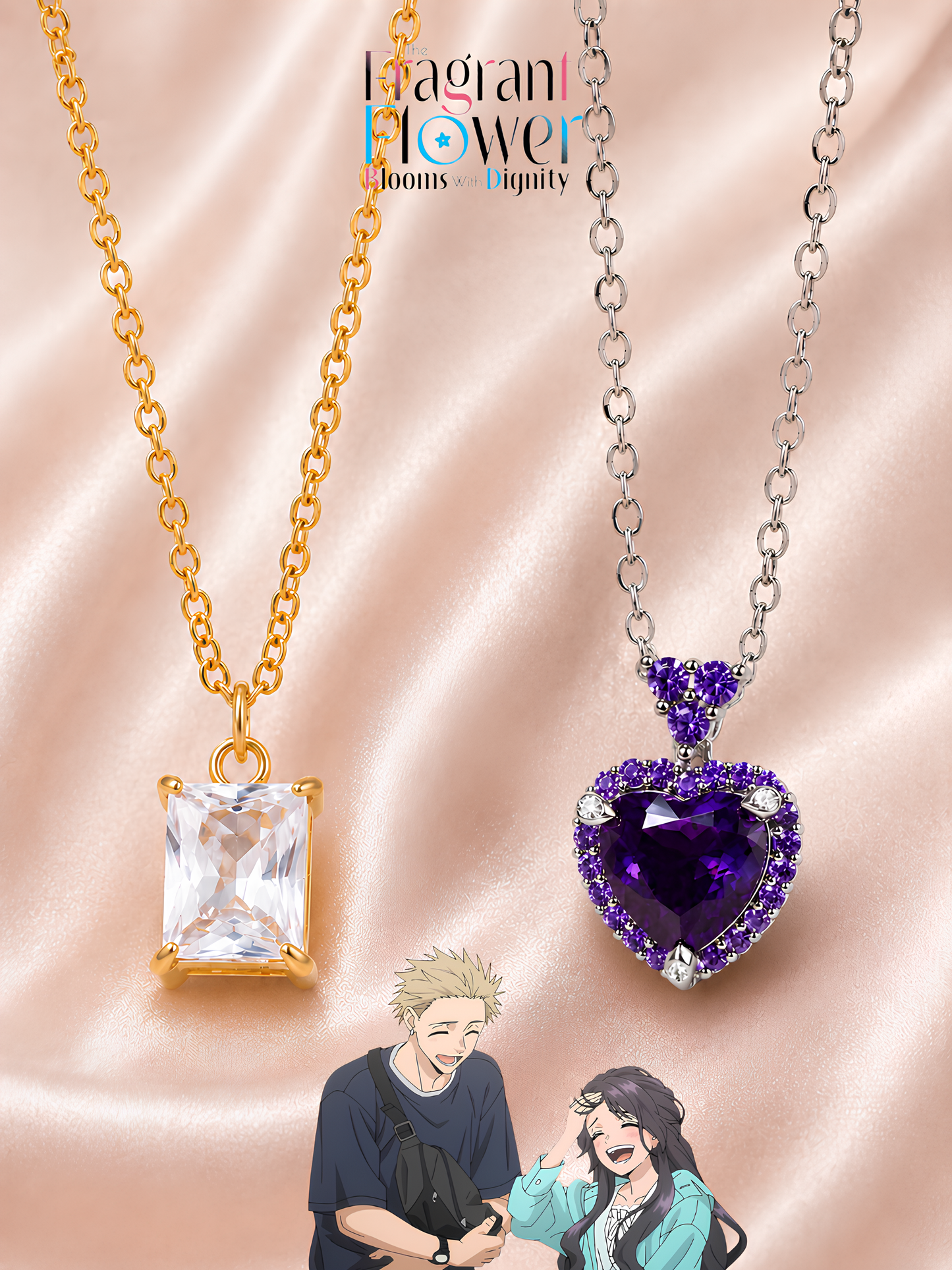 Rintaro and Kaoruko Couple Necklaces