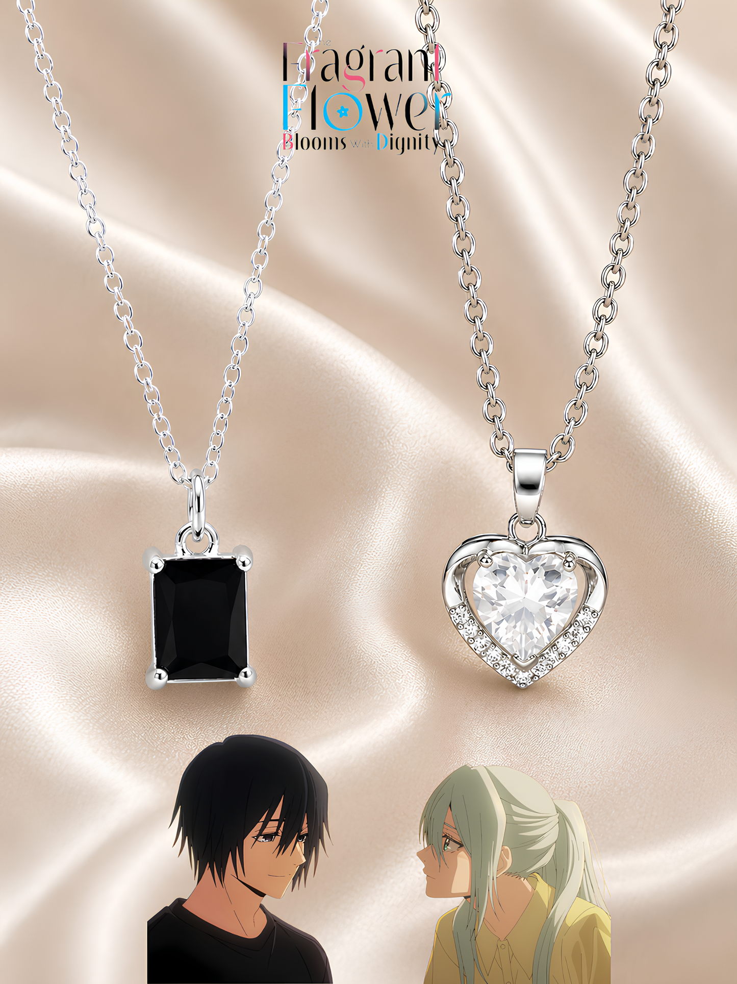 Saku and Subaru Couple Necklace