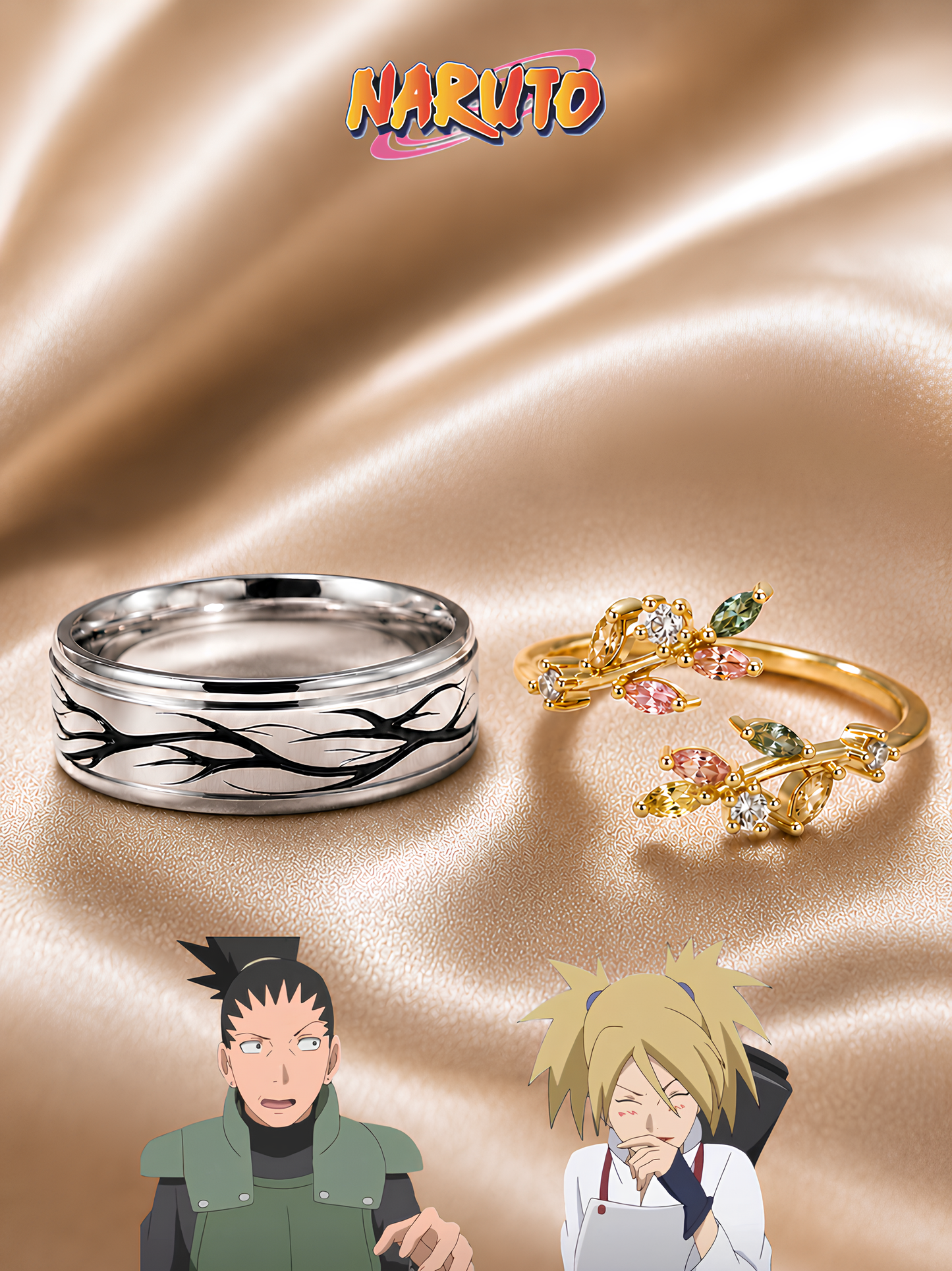 Shikamaru and Temari Couple Rings