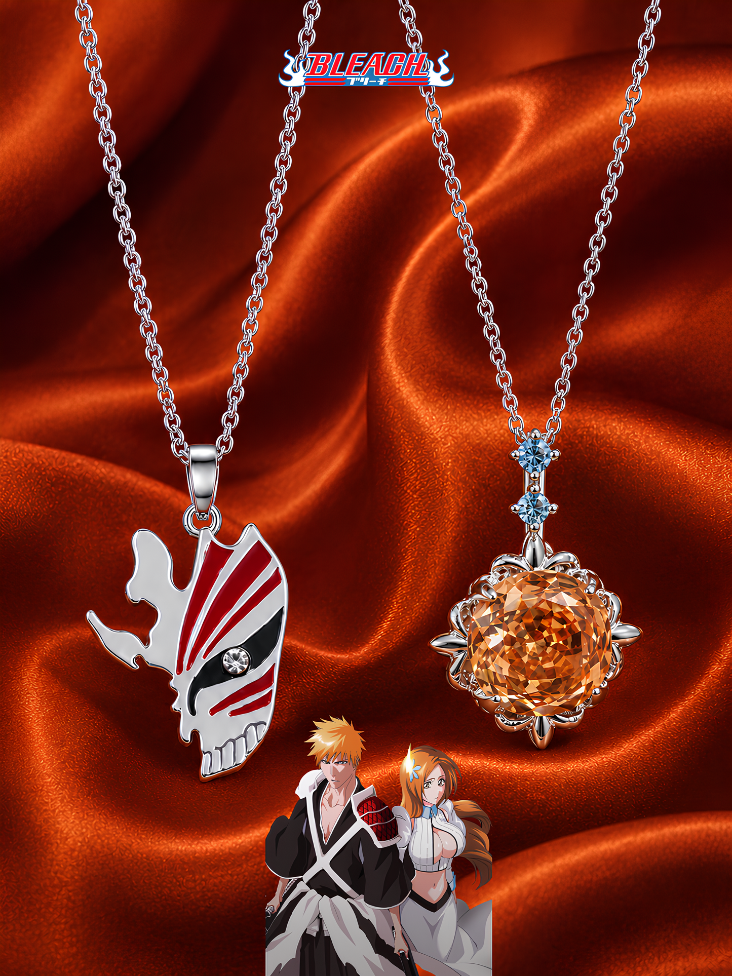 Ichigo and Orihime Couple Necklaces