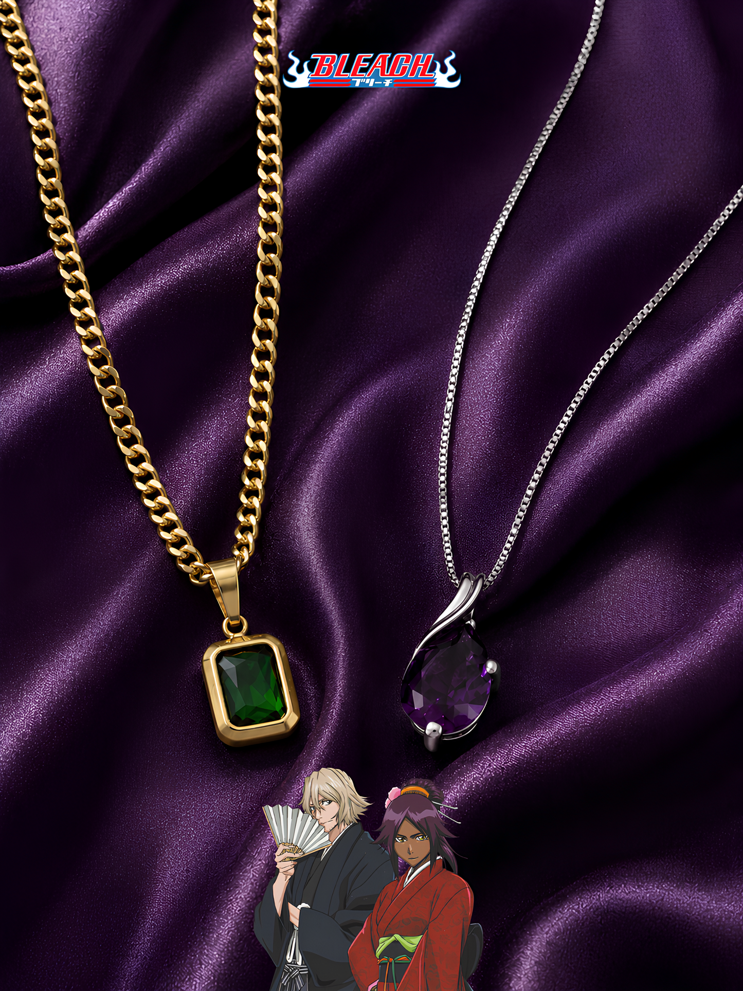 Urahara and Yoruichi Matching Necklaces