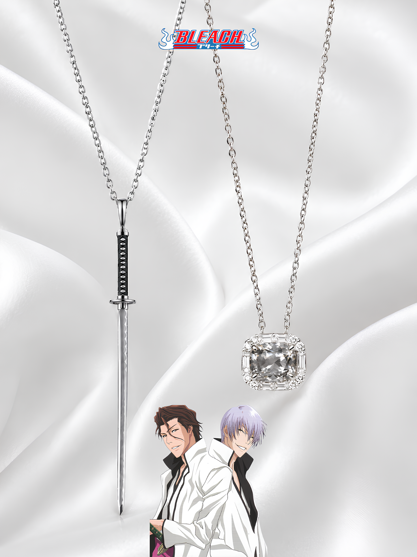 Aizen and Gin Matching Necklaces