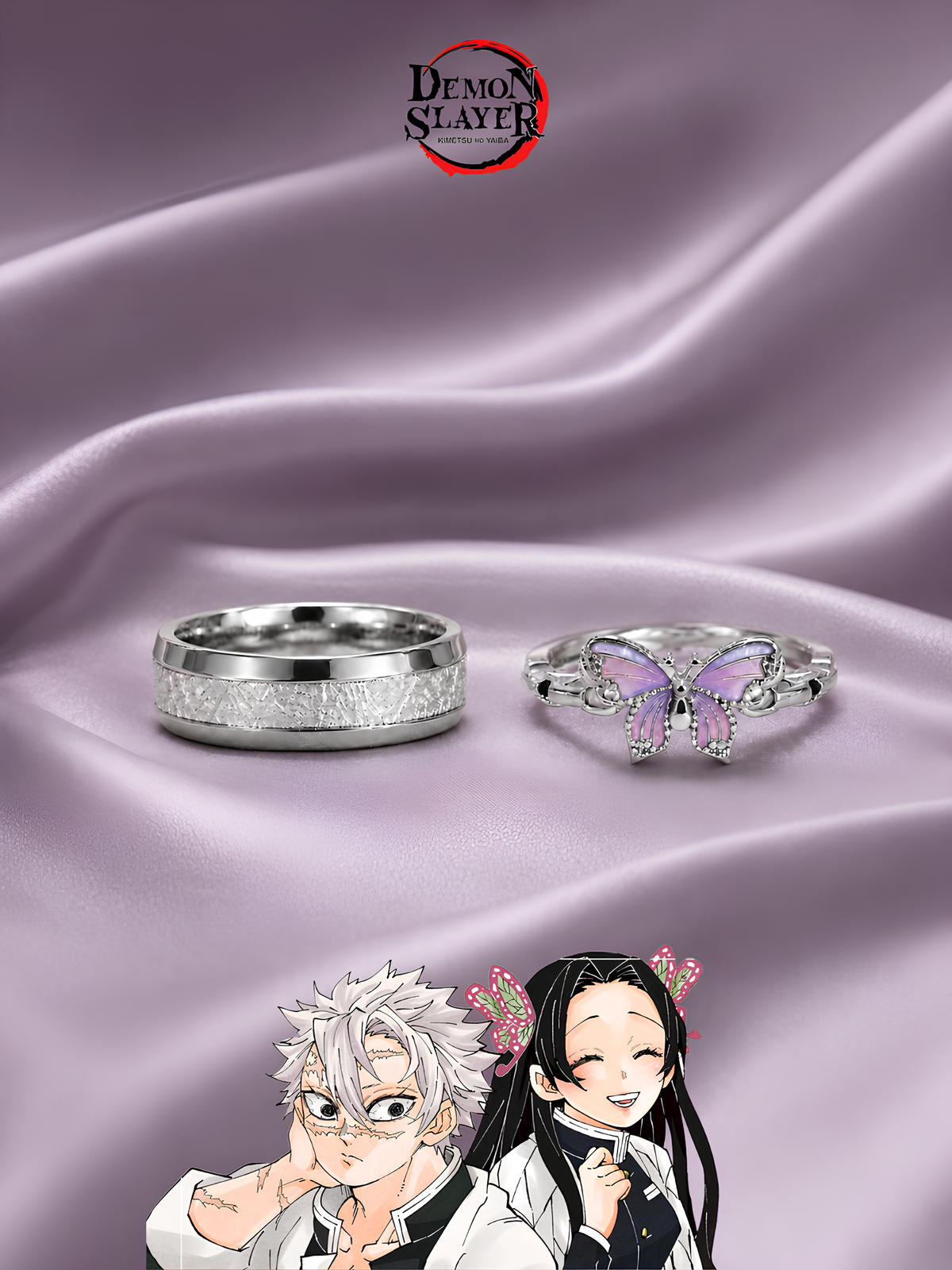 Sanemi and Kanae Couple Rings