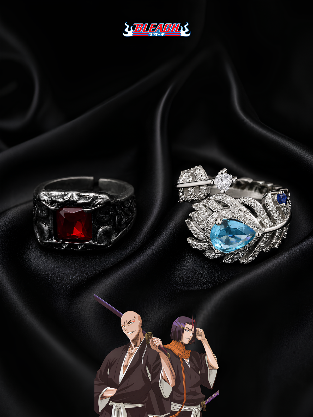 Ikkaku and Yumichika Couple Rings