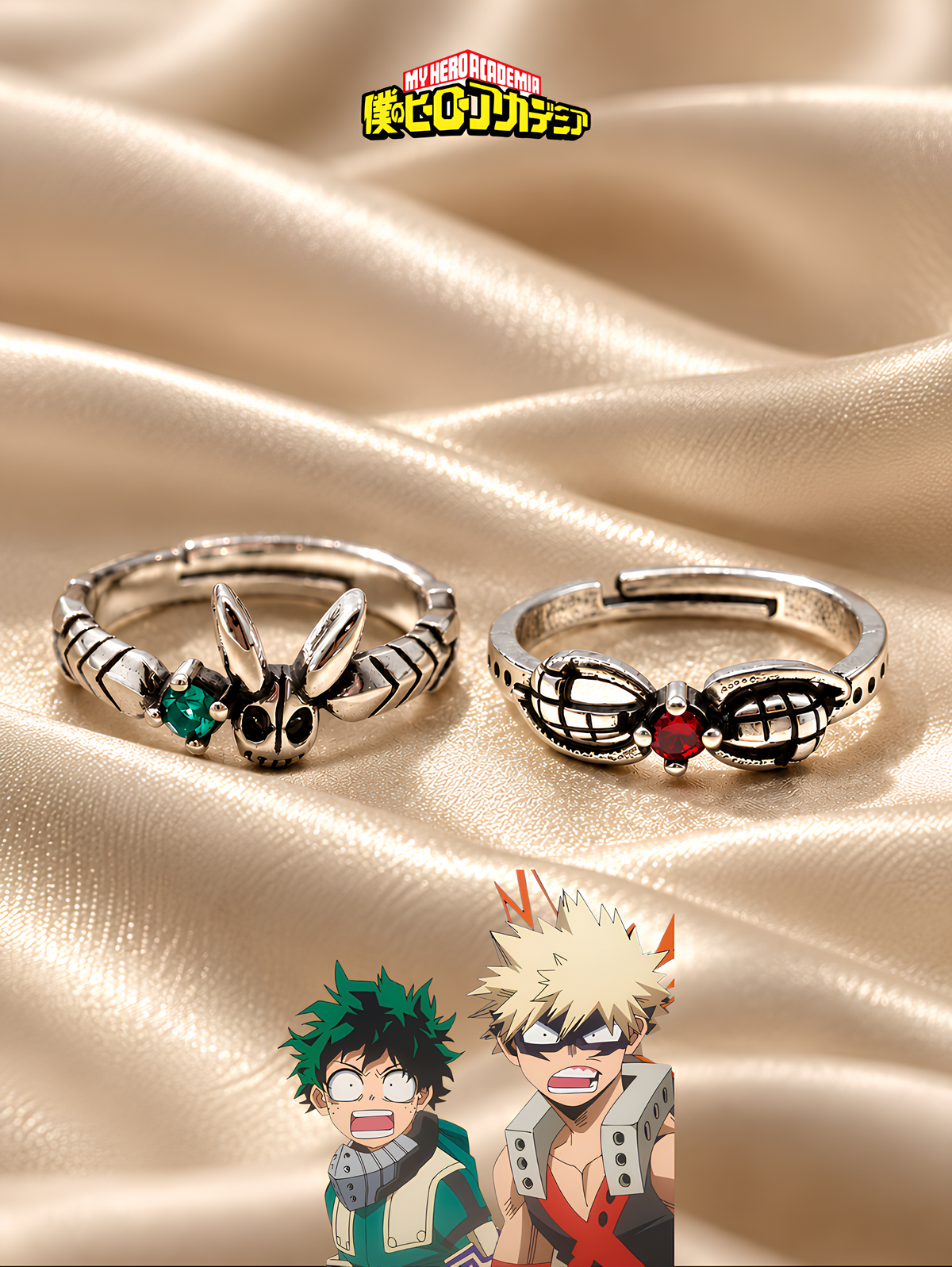 Deku and Bakugo Matching Rings