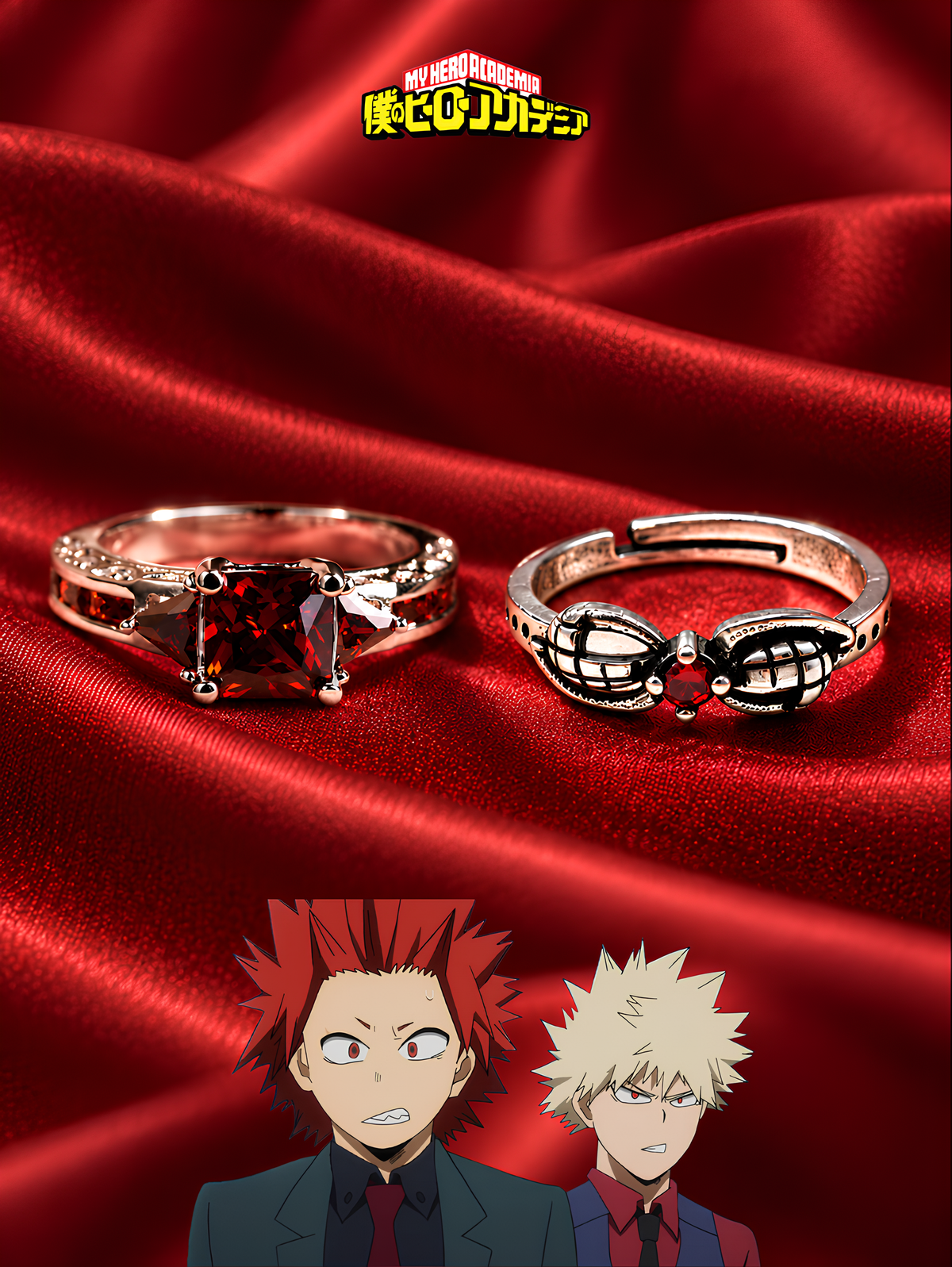 Bakugo and Kirishima Matching Rings