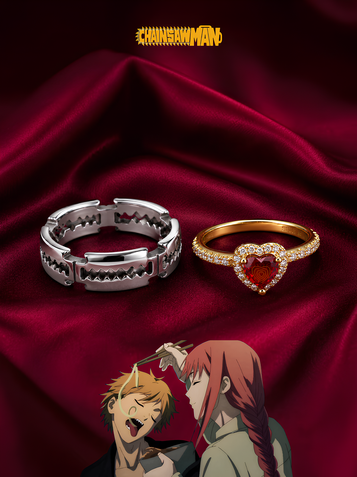 Denji and Makima Couple Rings