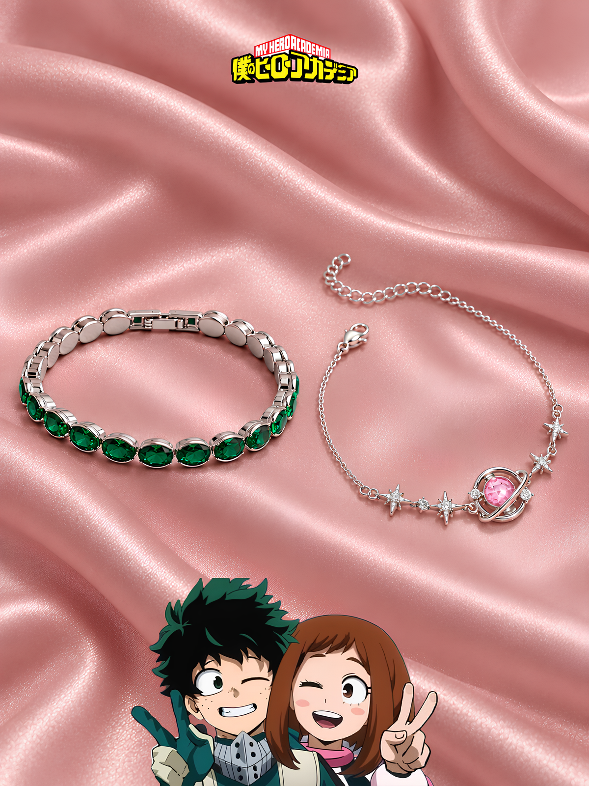 Deku and Ochaco Couple Bracelets