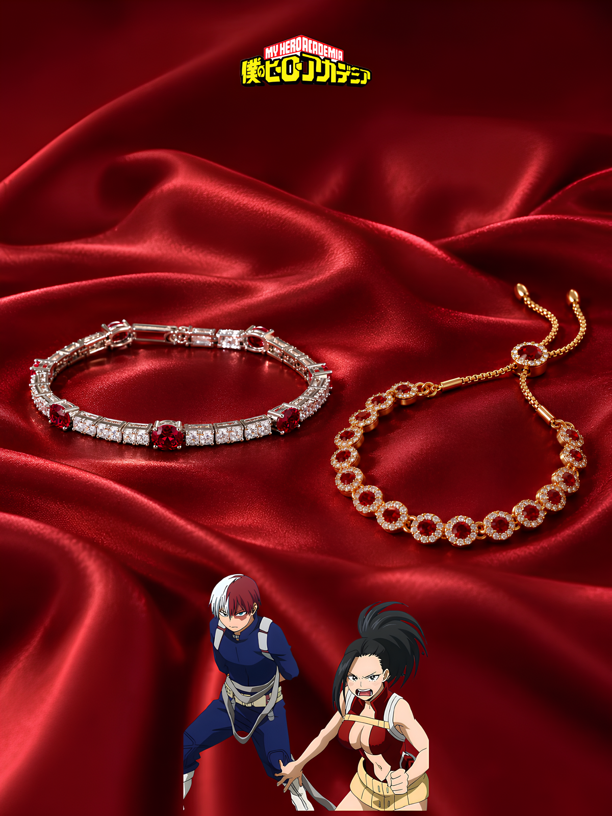 Todoroki and Momo Couple Bracelets