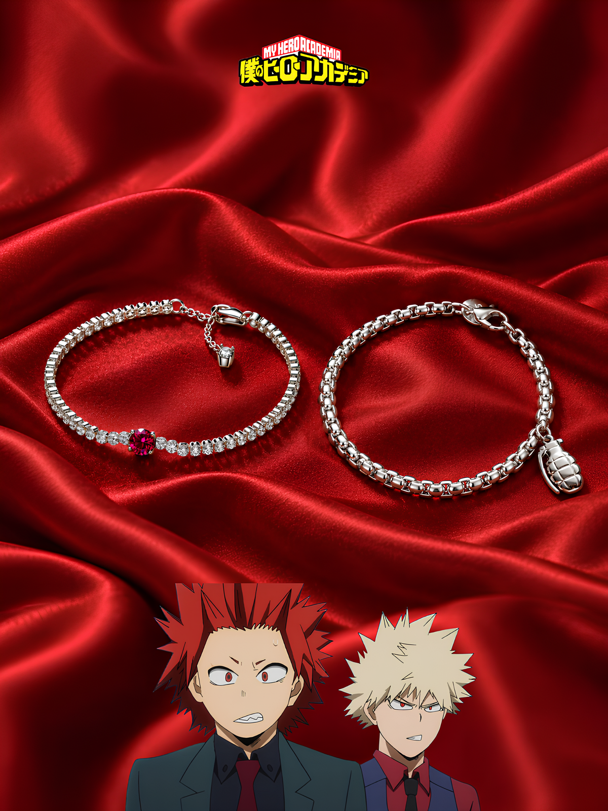 Bakugo and Kirishima Matching Bracelets