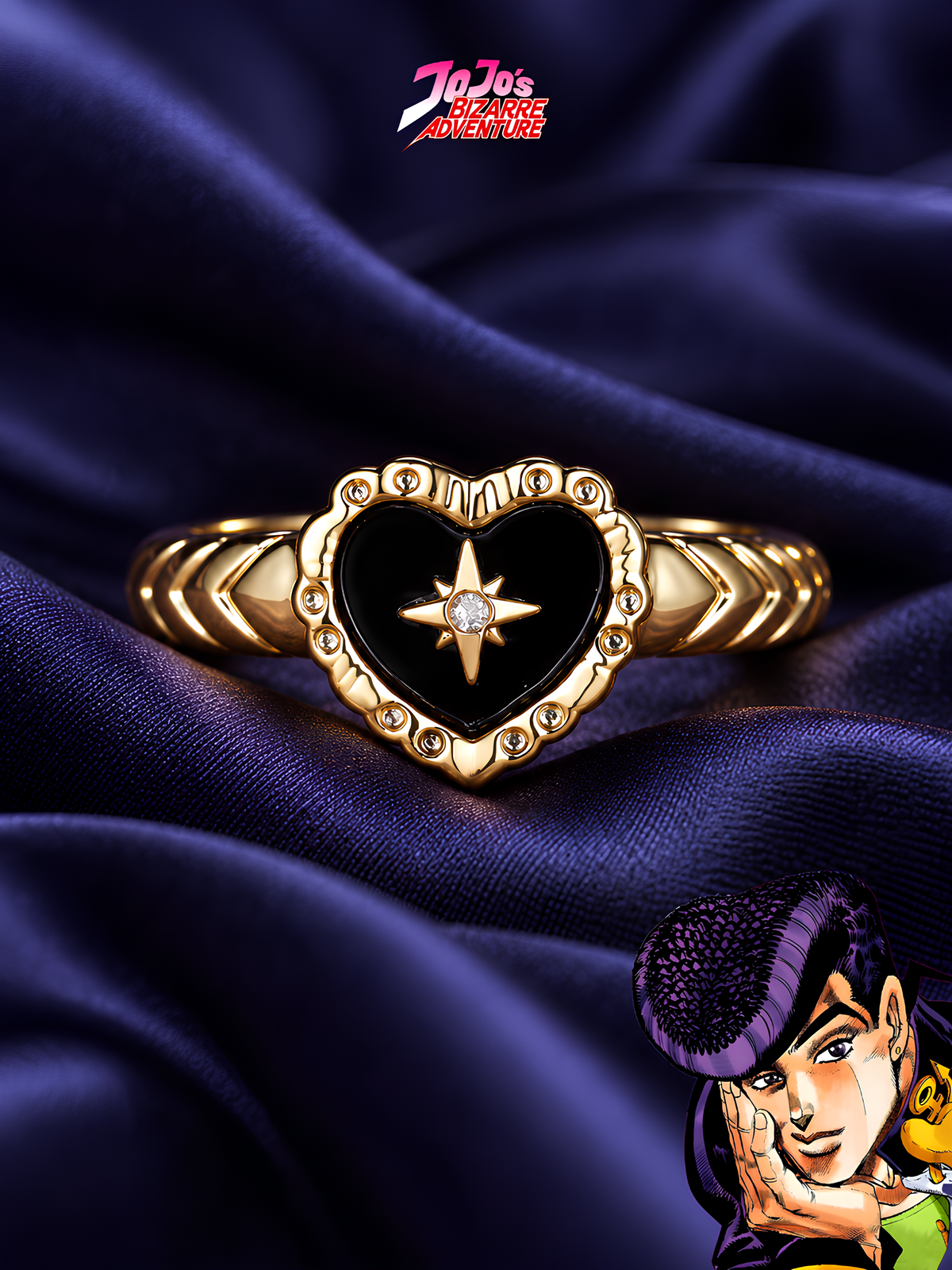 Josuke Peace Heart Ring