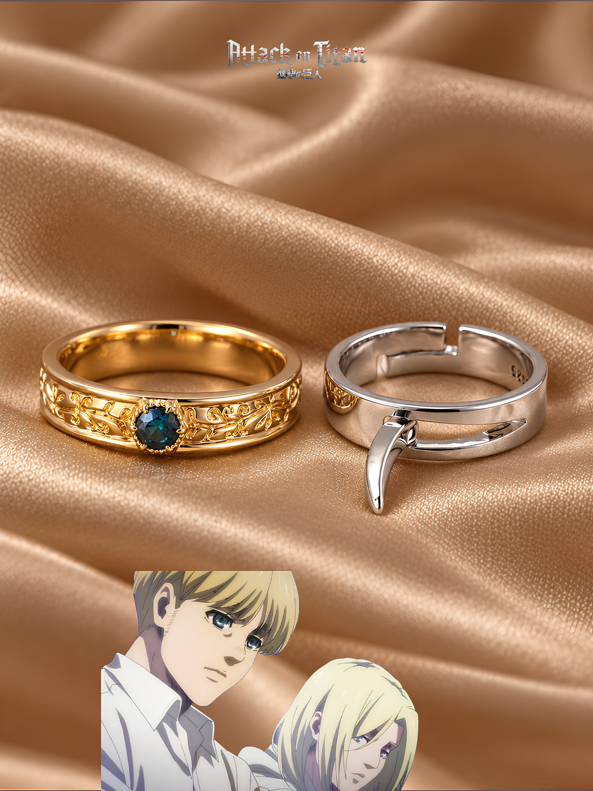 Armin and Annie Couple Rings